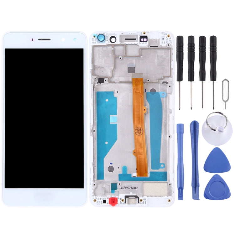 LCD Screen and Digitizer Full Assembly with Frame for Huawei Y5 (2017) (White)