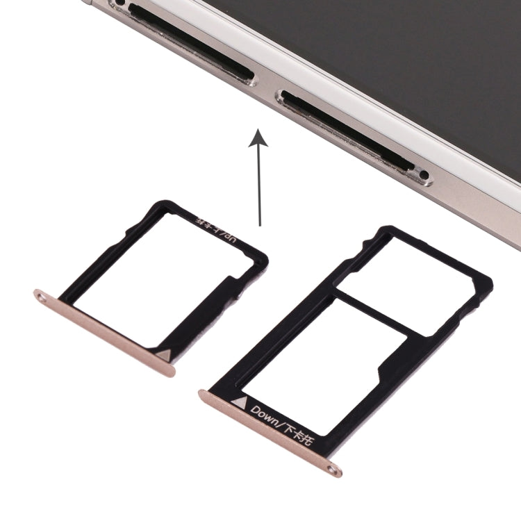 Huawei Honor 5X / GR5 Micro SIM Card Tray + Nano SIM and Micro SD Card Tray (Gold)