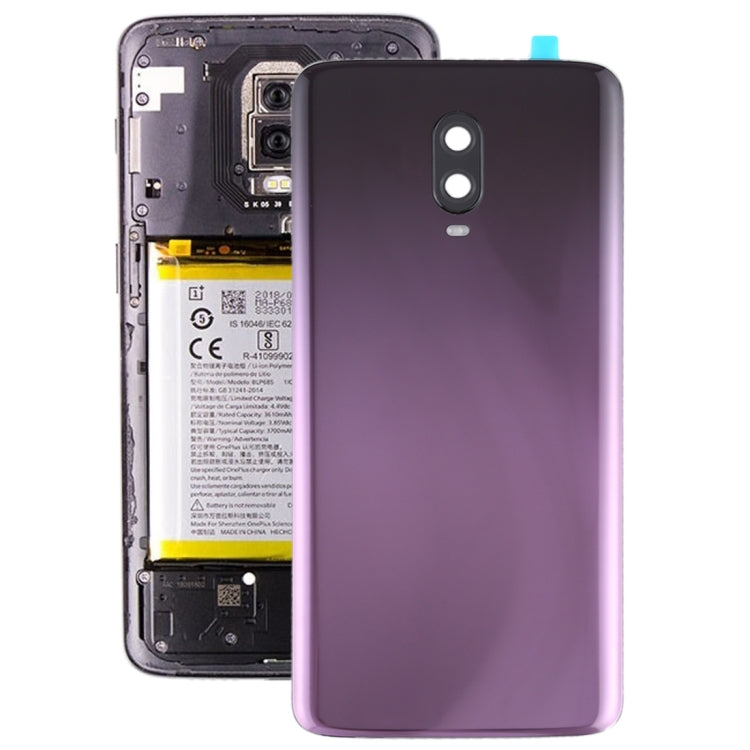 Coque arrière de batterie d'origine avec objectif d'appareil photo pour OnePlus 6T (Violet)