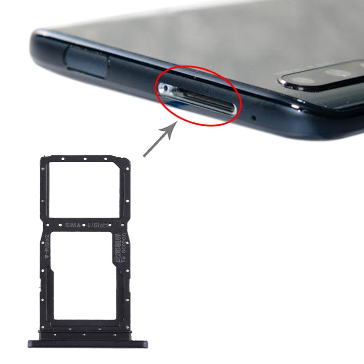 SIM Card Tray + SIM Card Tray / Micro SD Card Tray for Huawei Honor 9X / Honor 9X Pro (Dark Blue)