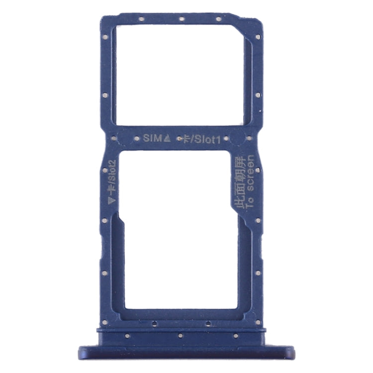 Plateau de carte SIM + plateau de carte SIM / plateau de carte Micro SD pour Huawei Honor 9X / Honor 9X Pro (Bleu)