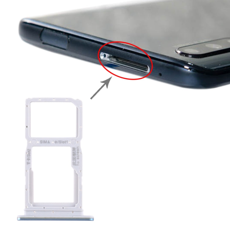 SIM Card Tray + SIM Card Tray / Micro SD Card Tray for Huawei Honor 9X / Honor 9X Pro (Light Blue)