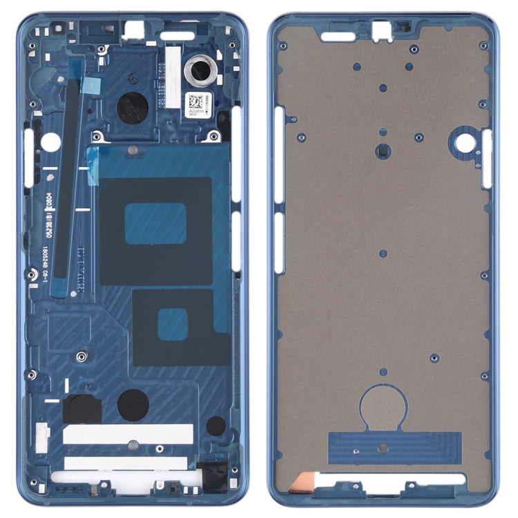 Placa de Bisel de Marco LCD de Carcasa Frontal LG G7 ThinQ / G710 (Azul)