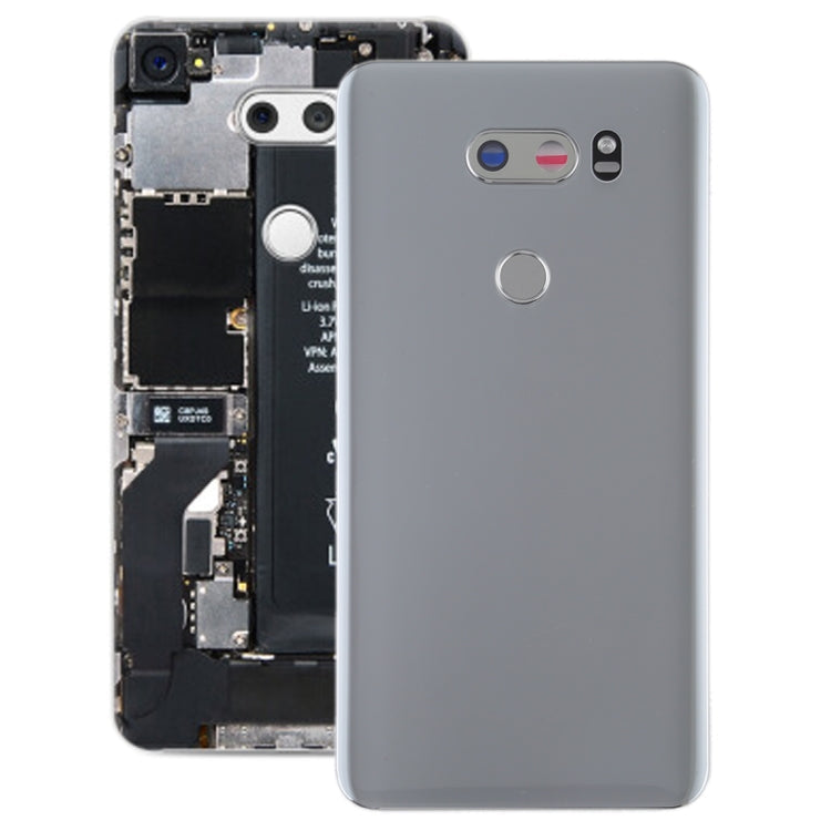 Coque arrière de batterie avec objectif d'appareil photo et capteur d'empreintes digitales pour LG V30 / VS996 / LS998U / H933 / LS998U / H930 (Argent)