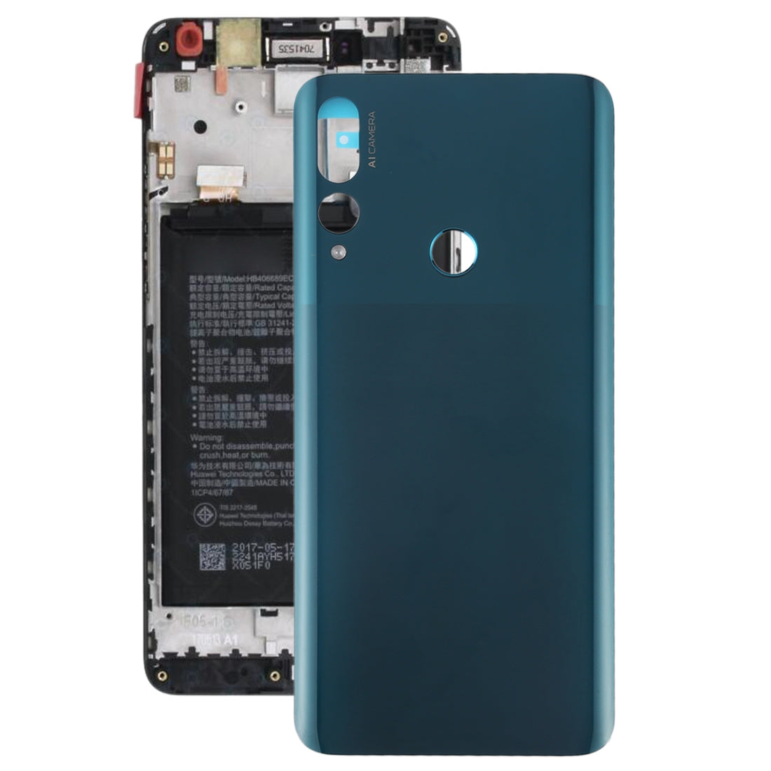 Cache Batterie Coque Arrière Huawei Y9 Prime 2019 Vert