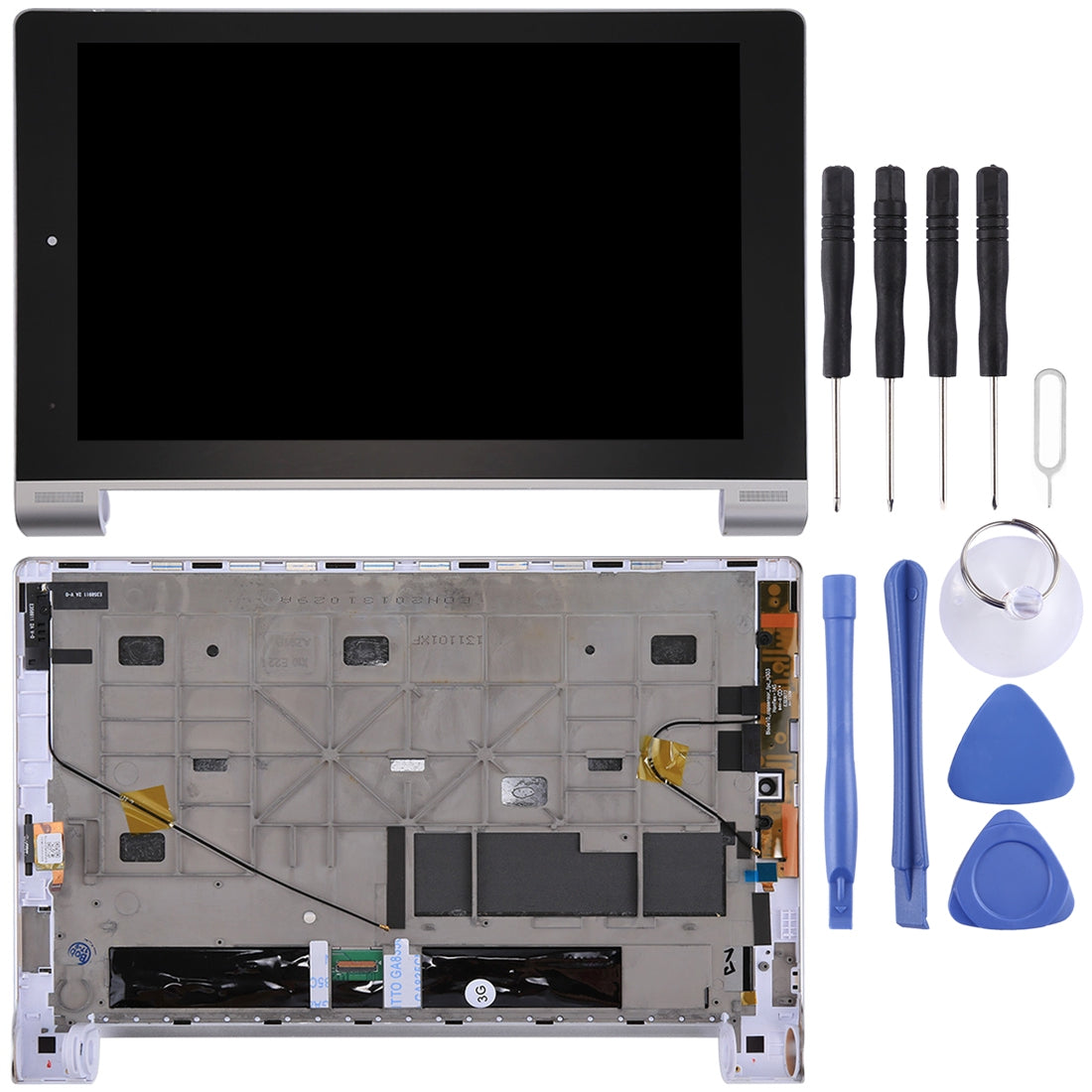 Ecran Complet LCD + Tactile + Châssis Lenovo Yoga Tablet 10 B8000 Argent