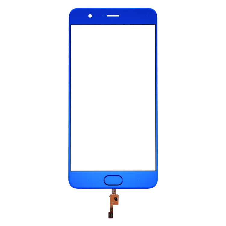 Identificación de Huellas Dactilares de Soporte de Lente de Cristal Exterior de Pantalla Frontal Para Xiaomi MI Note 3 (Azul)