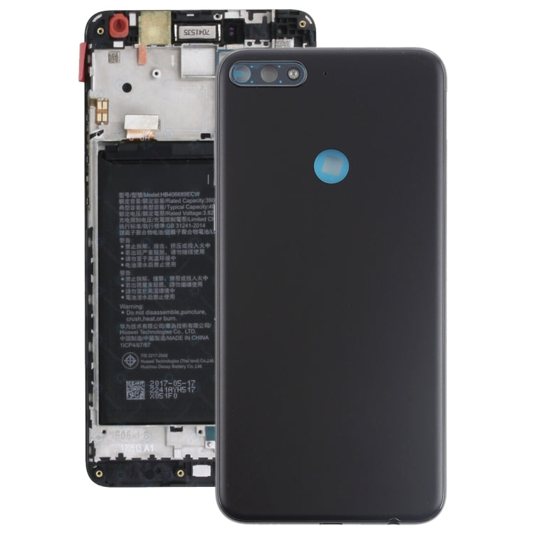 Back Cover with Side Keys for Huawei Y7 (2018) (Black)