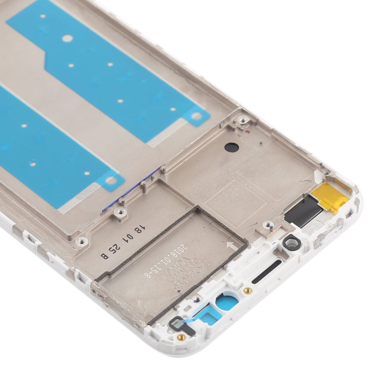 Lunette de cadre LCD du boîtier avant pour Huawei Y7 (2018) (Blanc)