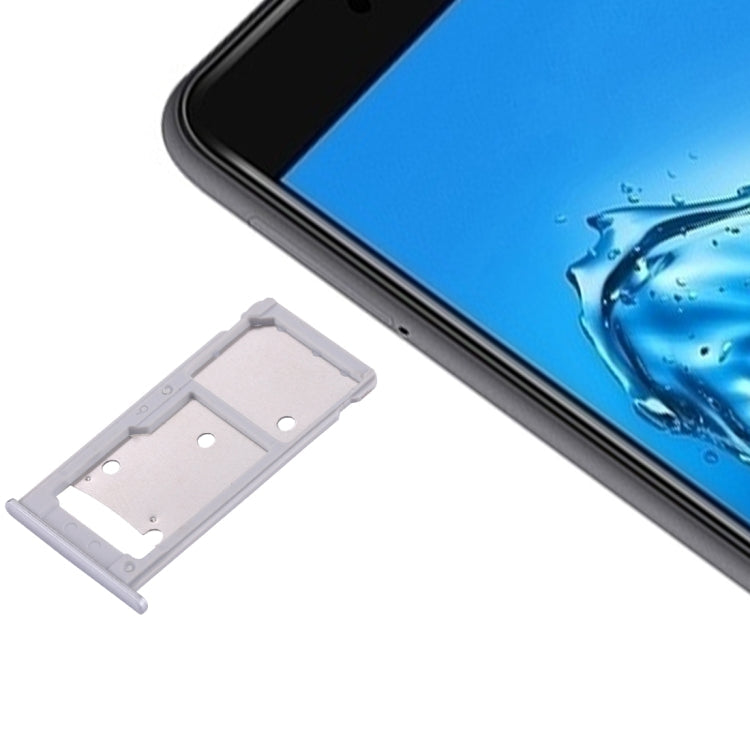 Huawei Enjoy 7 Plus / Y7 Prime SIM Card Tray and SIM / Micro SD Card Tray (Silver)