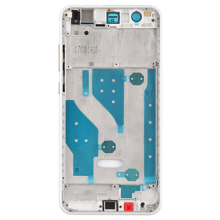 Plaque de cadre central avec touches latérales pour Huawei P10 Lite (Blanc)