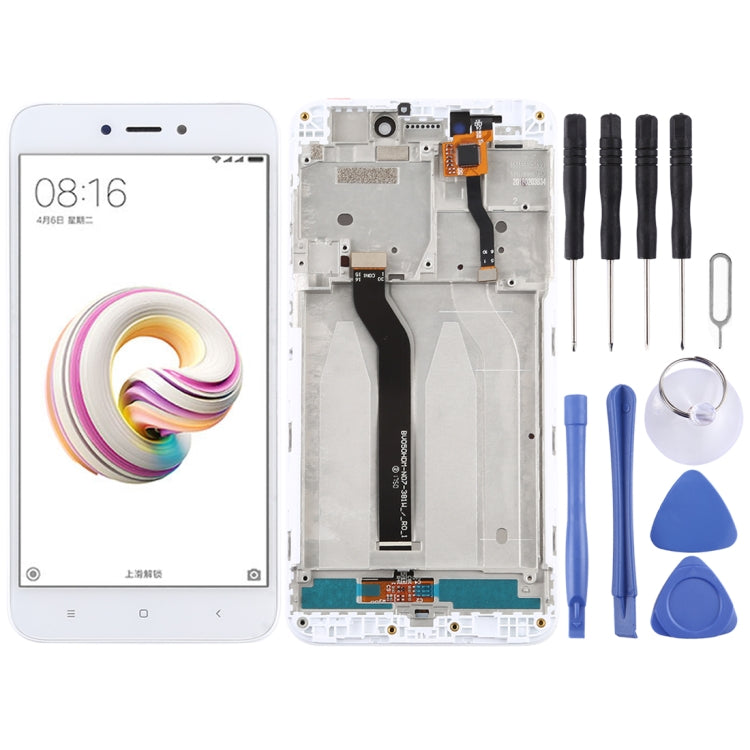 LCD Screen and Digitizer Full Assembly with Frame for Xiaomi Redmi 5A (White)