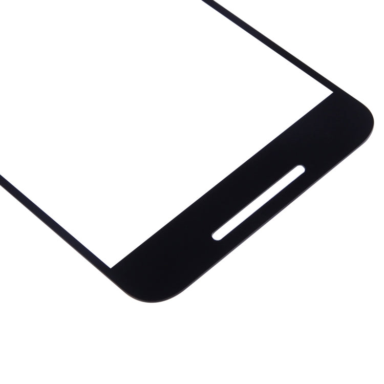 Lentille en verre extérieure de l'écran avant pour Google Nexus 5X (noir)
