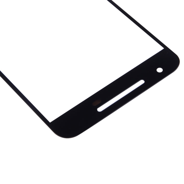 Lentille en verre extérieure de l'écran avant pour Google Nexus 5X (noir)