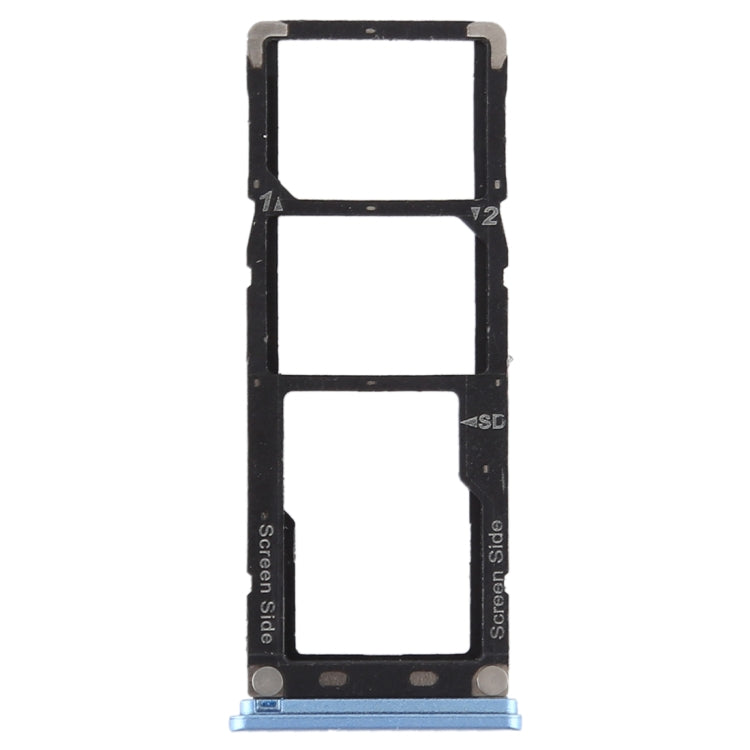 SIM Card Tray + SIM Card Tray + Micro SD Card Tray for Tecno Camon X Pro CA8 (Blue)