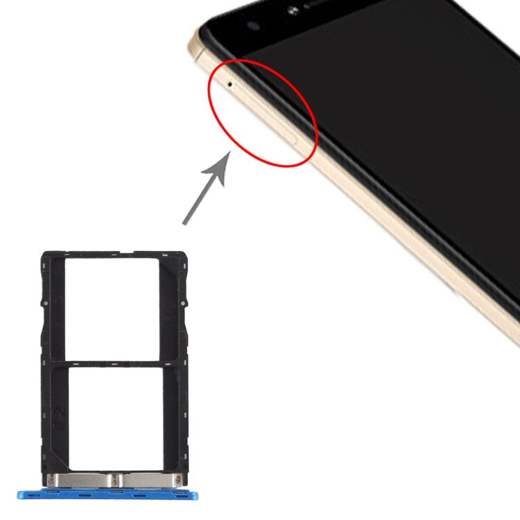 SIM Card Tray + SIM Card Tray for Tecno Spark Plus K9 (Blue)