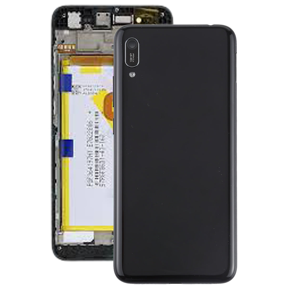 Tapa Bateria Back Cover + Lente Camara Trasera Huawei Enjoy 9e Negro