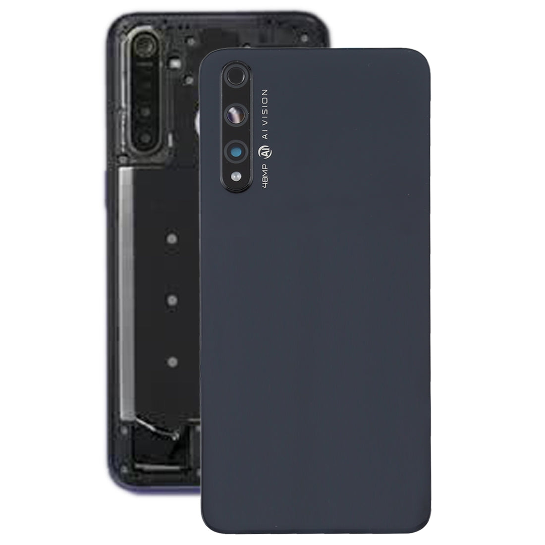 Battery Cover Back Cover + Rear Camera Lens Huawei Honor 20S Black