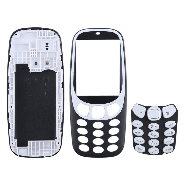 Full Assembly Housing Cover with Keypad for Nokia 3310 (Black)