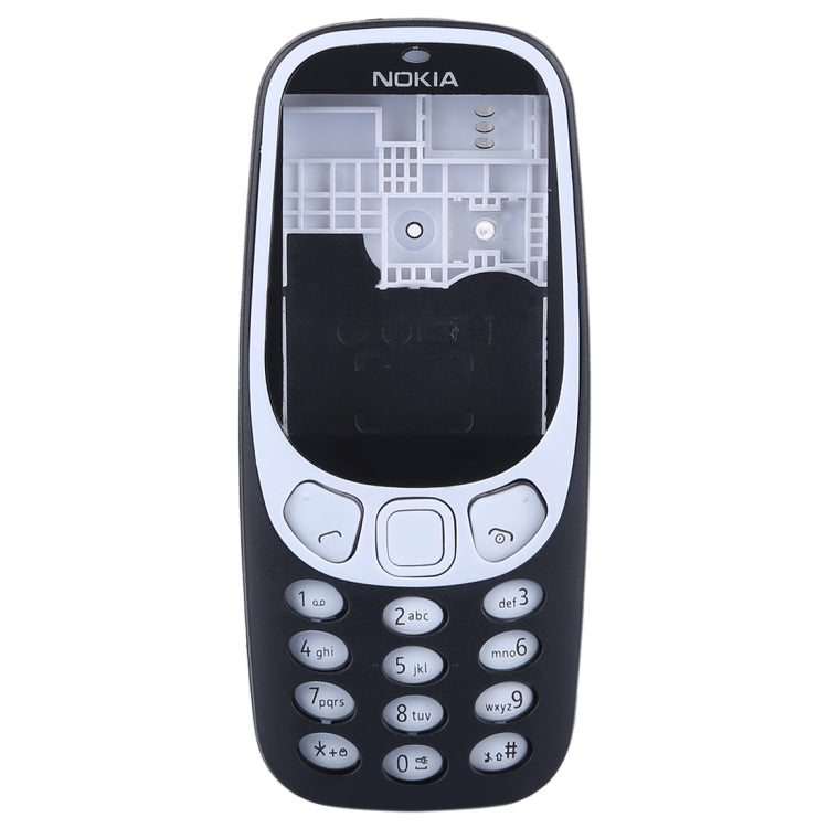Cubierta de Carcasa de Montaje Completo con Teclado Para Nokia 3310 (Negro)