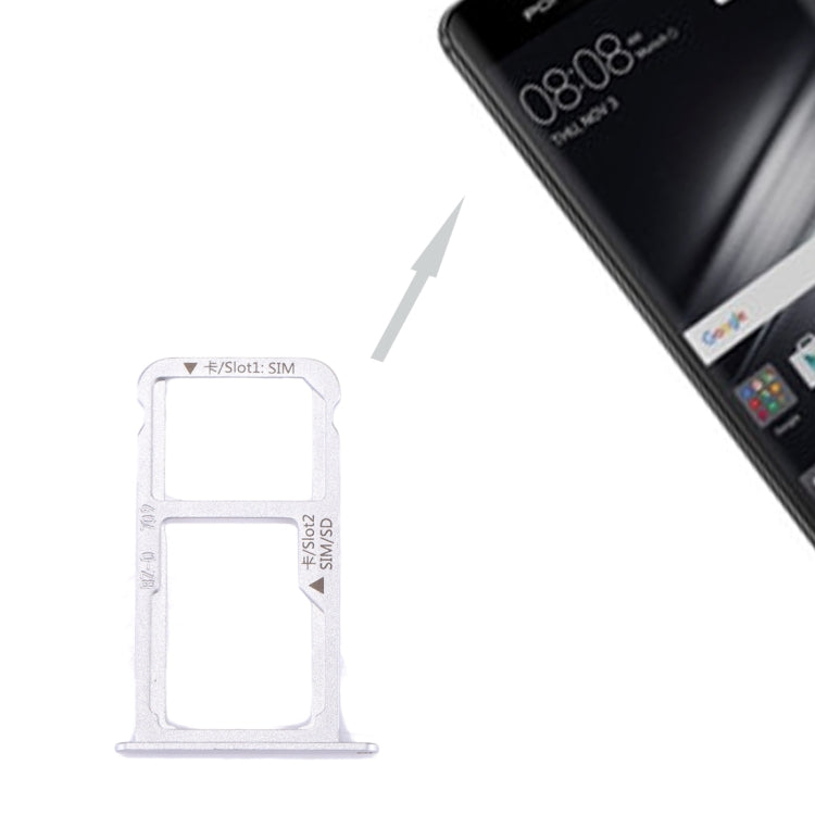 Bandeja de la Tarjeta SIM de Huawei Mate 9 y la Bandeja de la Tarjeta SIM / Micro SD (Blanco)