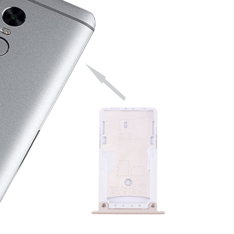 Xiaomi Redmi Note 4X Bandeja de Tarjeta SIM y SIM / TF (Dorado)