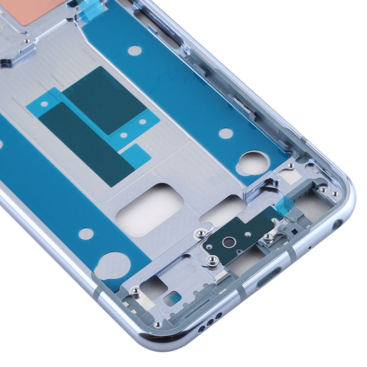 Plaque de lunette du cadre LCD du boîtier avant du LG Q70 (bleu clair)