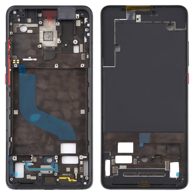 Placa de Bisel de Marco LCD de Carcasa Frontal Para Xiaomi Redmi K20 / Redmi K20 Pro / MI 9T / MI 9T Pro (Negro)