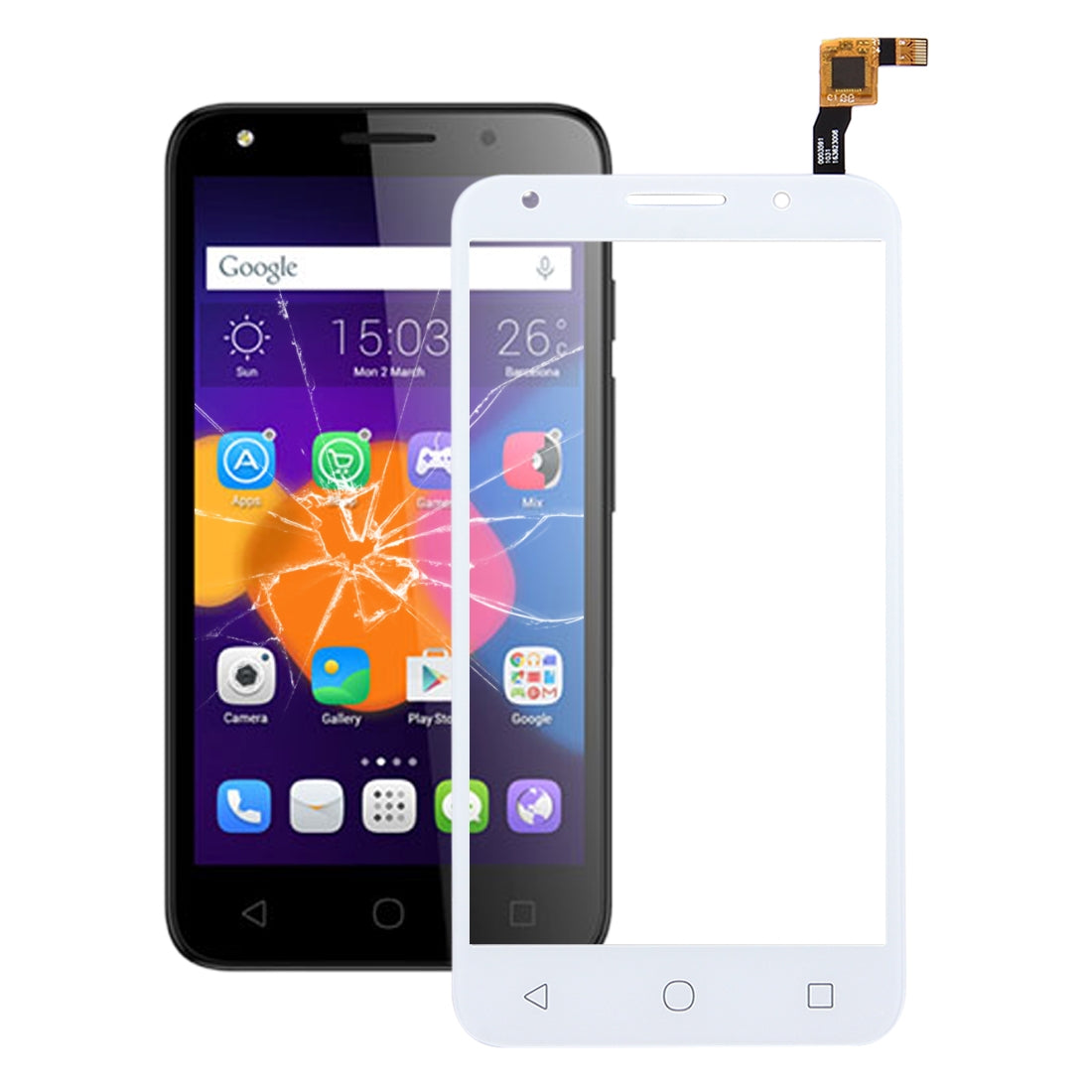 Touch Screen Digitizer Alcatel One Touch Pixi 4 5.0 5045 White