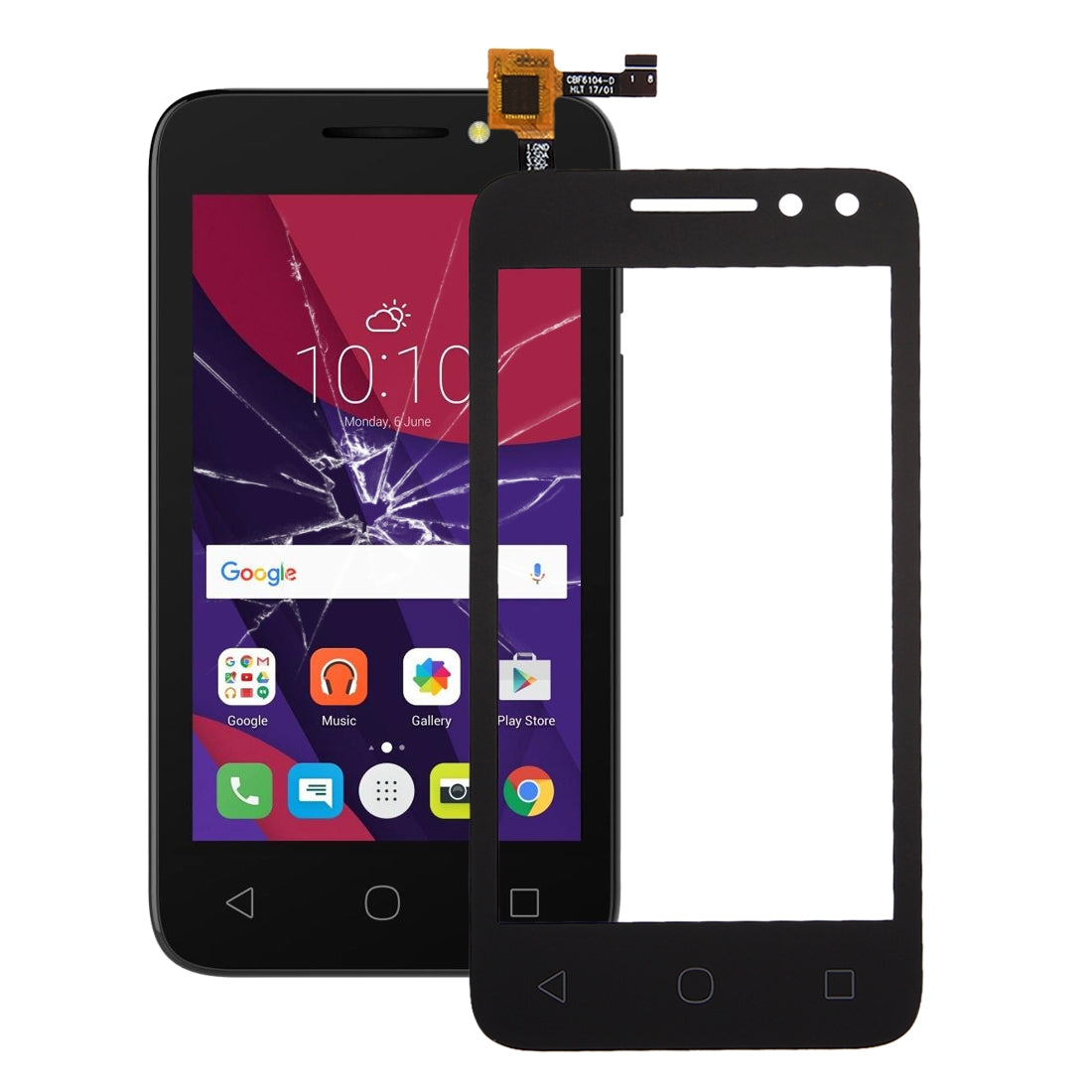 Touch Screen Digitizer Alcatel One Touch Pixi 4 4.0 4034 Black