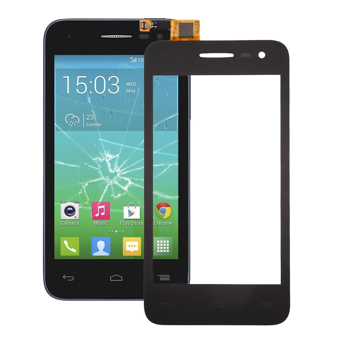 Touch Screen Digitizer Alcatel One Touch Pop S3 / 5050 Black