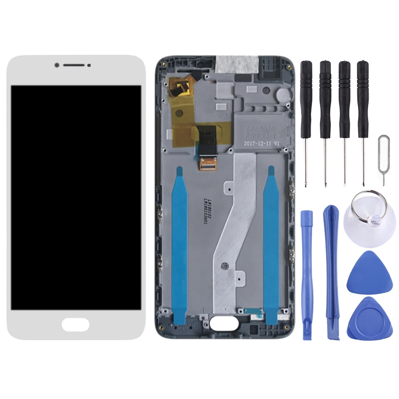 LCD Screen + Touch Digitizer + Frame for Meizu M3 Note M681H M681Q White