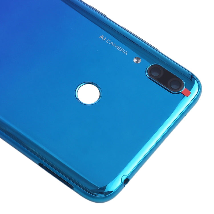 Tapa Trasera Original Para Batería con Lente de Cámara y Teclas Laterales Para Huawei Y7 Prime (2019) (Azul)