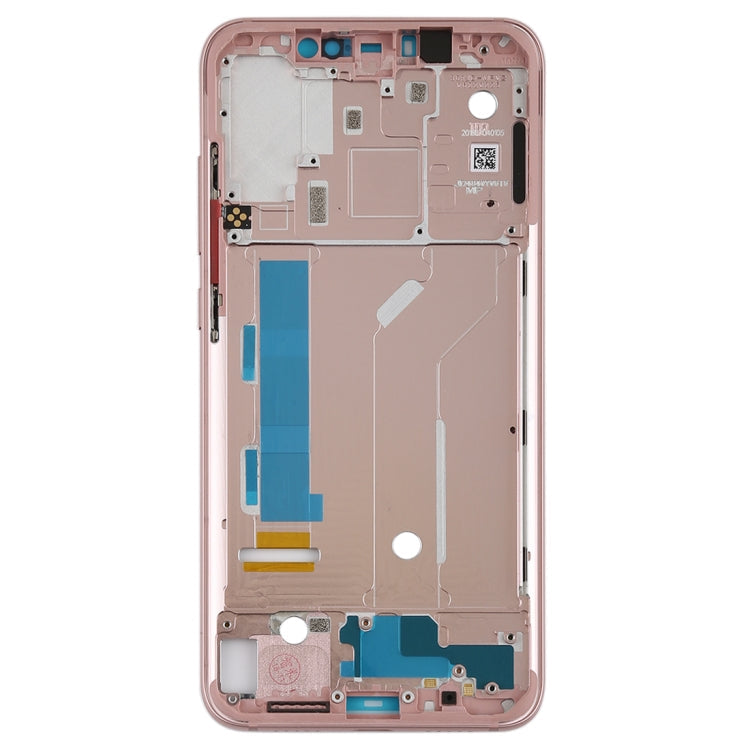 Cadre central avec touches latérales pour Xiaomi MI 8 (or rose)