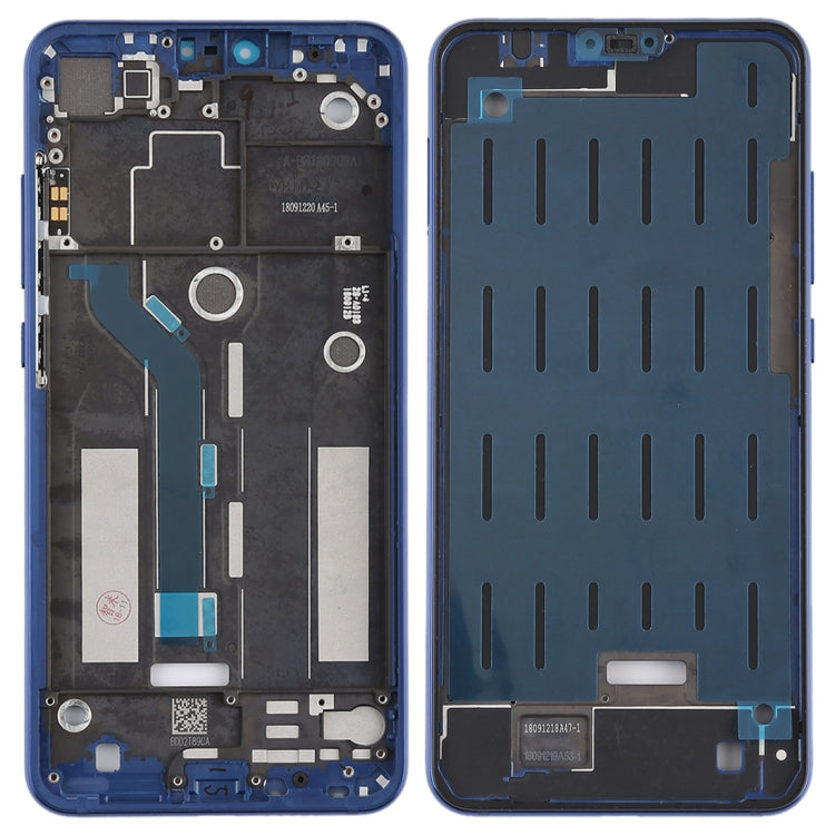 Cadre central avec touches latérales pour Xiaomi MI 8 Lite (Bleu)