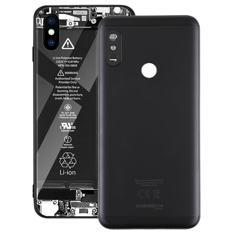 Carcasa Trasera Para Xiaomi Redmi 6 Pro (Negra)
