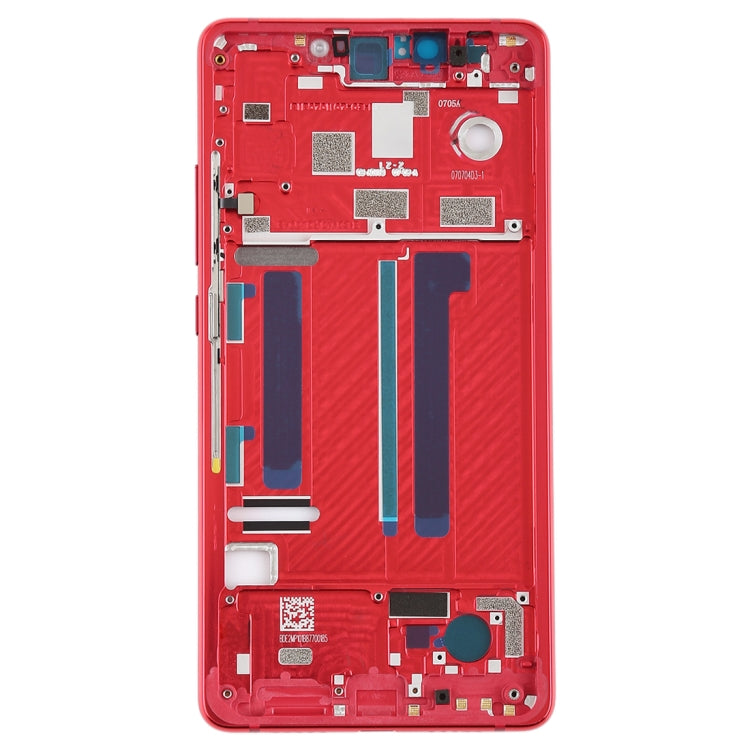 Cadre central avec touches latérales pour Xiaomi MI 8 SE (Rouge)