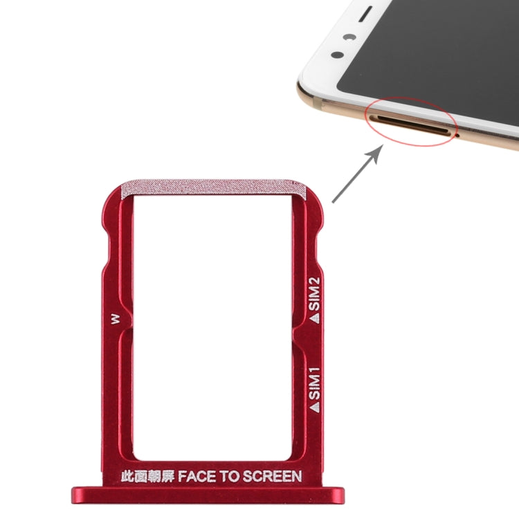 Dual SIM Card Tray for Xiaomi MI 6X (Red)