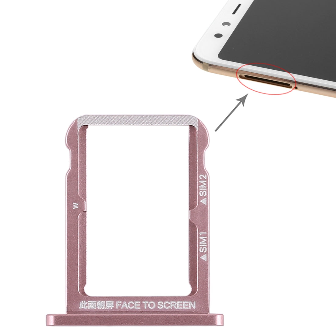 Bandeja Porta SIM Dual SIM Xiaomi Mi 6X Dorado Rosa