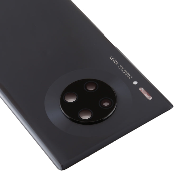 Coque arrière de batterie d'origine avec objectif d'appareil photo pour Huawei Mate 30 Pro (noir)