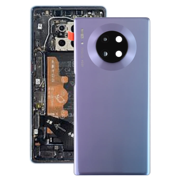 Coque arrière de batterie d'origine avec objectif d'appareil photo pour Huawei Mate 30 Pro (argent)