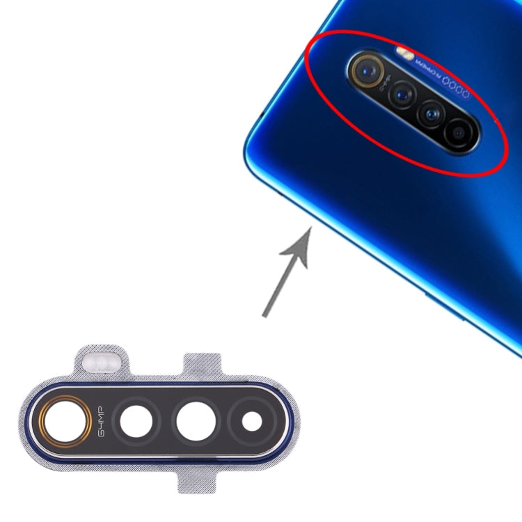 Couvercle d'objectif d'appareil photo pour Oppo Realme X2 Pro (bleu)