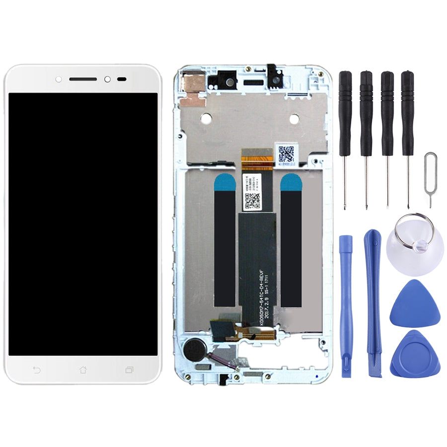 LCD Screen + Touch + Frame Asus Zenfone Live ZB501KL X00FD A007 White