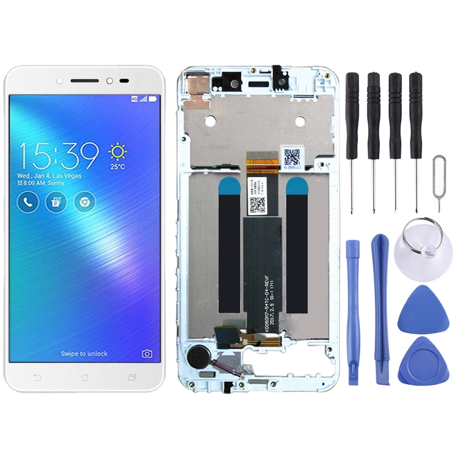 LCD Screen + Touch + Frame Asus Zenfone Live ZB501KL X00FD A007 White