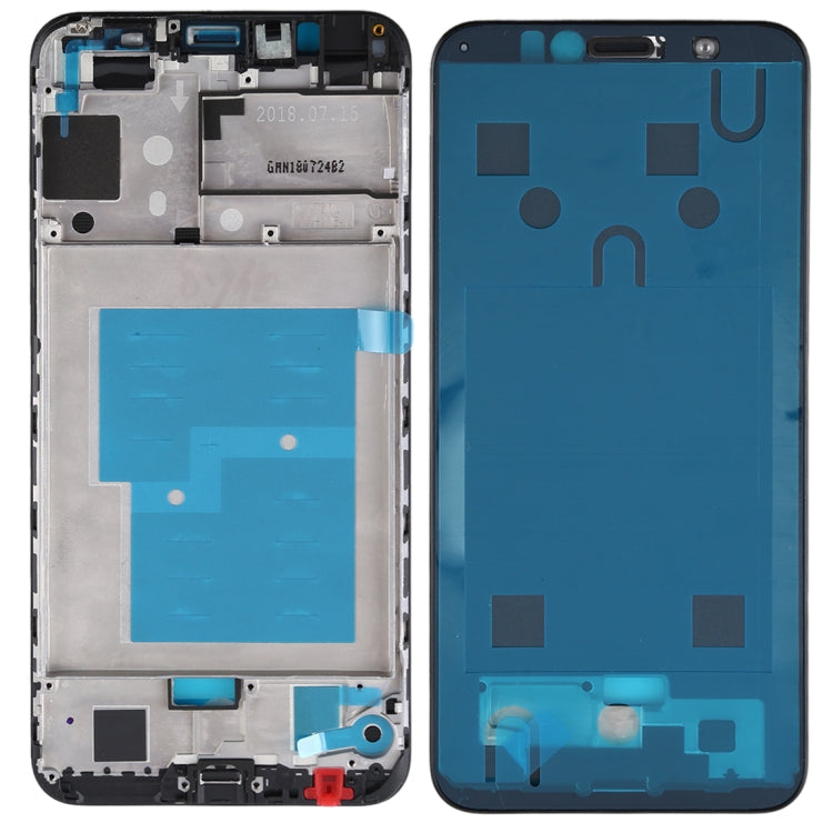 Plaque de cadre LCD du boîtier avant pour Huawei Honor 7A (noir)
