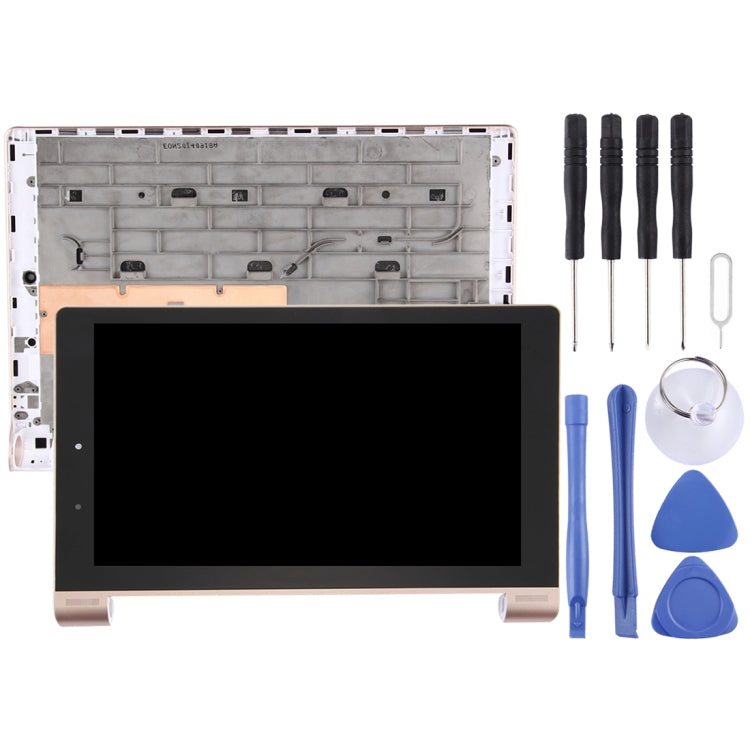 LCD Screen and Digitizer Full Assembly with Frame for Lenovo Yoga Tablet 10 HD+ / B8080 / B8080-F (Gold)