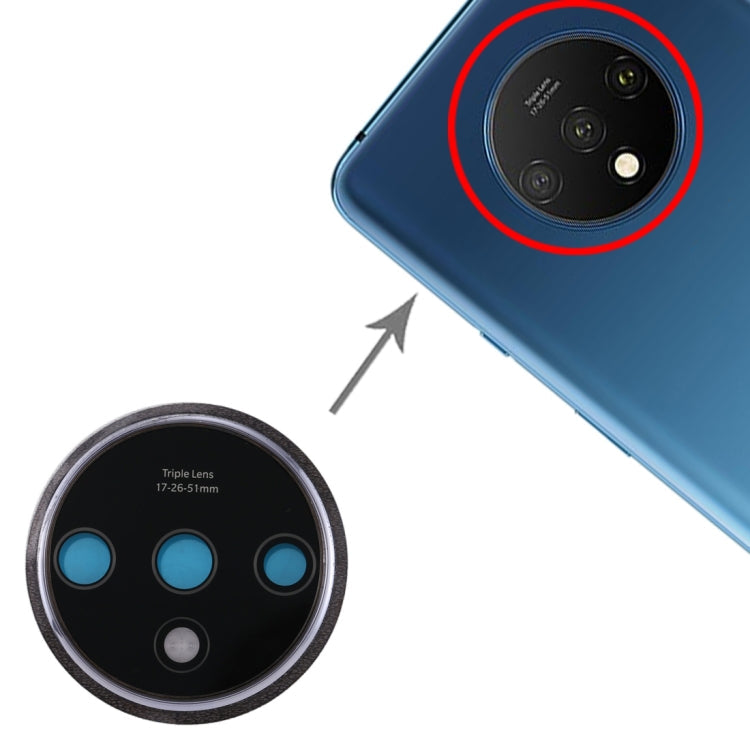 Couvercle d'objectif d'appareil photo d'origine pour OnePlus 7T (argent)