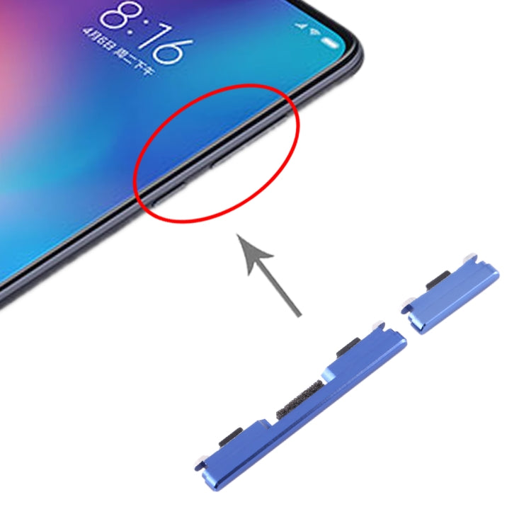 Touches latérales pour Xiaomi MI 9 (Bleu)