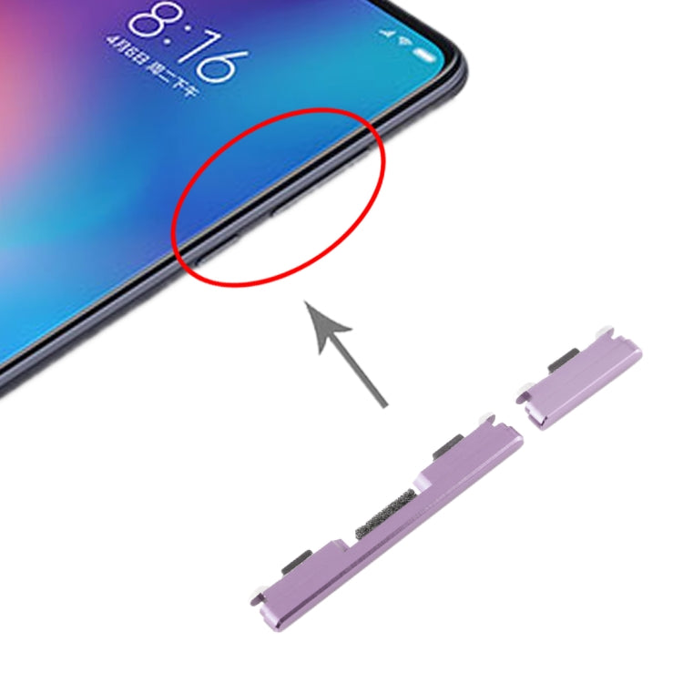 Touches latérales pour Xiaomi MI 9 (violet)