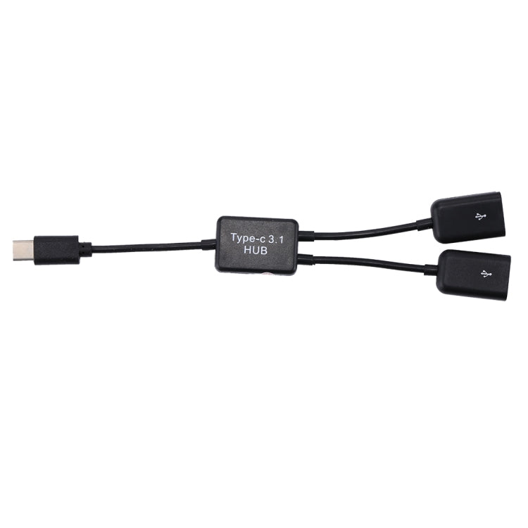 Adaptateur HUB Portable USB-C / Type-C mâle vers double port USB femelle pour Macbook PC Laptop Tablet Smartphone